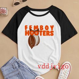 Women's T Shirts Femboys Harajuku Mange T-shirt Aesthetic Vintage Tees Tops Fashion Femboy Hooters Funny Kawaii Shirt Y2k Korean Style