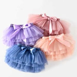 Skirts Skirts Baby Girl Tulle Tutu Bloomers Baby Newborn 2 Short Skills+Headband Set Girl Princess Skills Beautiful Rainbow Baby Skills WX5.21