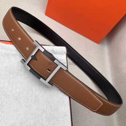 Mirror Quality Belts for men designer Luxury belts for woman Classical Bronze Smooth gold sliver H belts Buckle Real fashion Leather toge belts men's
