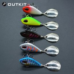 OUTKIT Metal Mini VIB With Spoon Fishing Lure 6g10g17g25g 2cm Tackle Pin Crankbait Vibration Spinner Sinking Bait 240522
