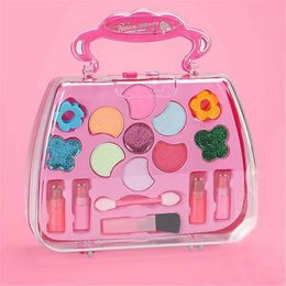 Beauty Fashion 1 set of childrens and girls birthday gift makeup set beauty and fashion toy makeup box handbag beauty and cosmetics princess toy pretend to play WX5.21