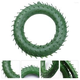 Decorative Flowers Christmas DIY Wreath Unfinished Rings Xmas Tree Ornaments For Crafts Wedding Party Decor ( Green )