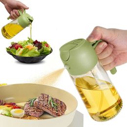 Cooking Spray and Dispenser in Glass Sprayer Large Oz Olive Oil Bottle for Kitchen Green