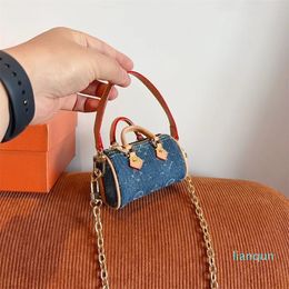 24SS Women's Designer Denim Series Small Coin Purse Cute Luggage Small Pendant Women's Chain Handbag Shoulder Bag Crossbody Bag Coin Purse 10CM