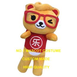 glasses mascot yellow bear custom adult size cartoon character carnival costume 3325 Mascot Costumes