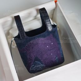 12A Top Quality Designer Tote Bags Pure Handmade Special Custom Crocodile Leather Spliced Handle 18cm Minimalism Style Women's Luxury Handbags With Original Box.