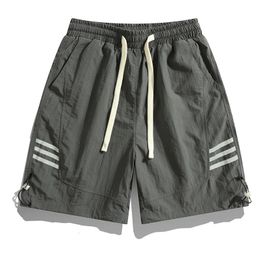 Summer Men Casual Shorts Striped Sportswear Sweatpants Jogger Male Qicky Dry Boardshorts 240522