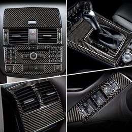 Carbon Fibre For Mercedes Benz C Class W204 Car Inner Gearshift Air Conditioning CD Panel Reading Light Cover Trim Car Stickers Accesso Ebtq