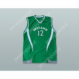 Custom Any Name Any Team IRELAND NATIONAL TEAM 12 GREEN BASKETBALL JERSEY All Stitched Size S M L XL XXL 3XL 4XL 5XL 6XL Top Quality