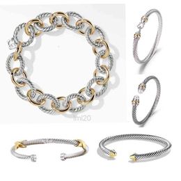 Designe Bracelet Bangle Dy Twisted Bracelet Classic Luxury Bracelets Designer for Women Fashion Jewellery Gold Silver Pearl Cross Diamond Hip Hot Jewellery Party Weddi