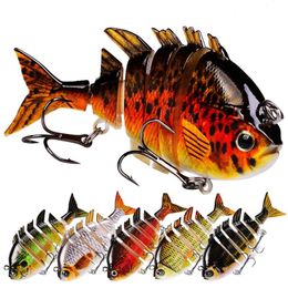 About K1637 8cm 14g Swim Panfish Lure Multi Jointed Panfish Bluegill Swimbaits Hard Topwater Bass Fishing Lures Crank Saltwater 10pcs/K Qrub