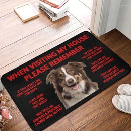 Carpets Border Collie Dog Front Door Floor Entrance Mats Outdoor Kitchen Bath Doormat Toilet Carpet Rug