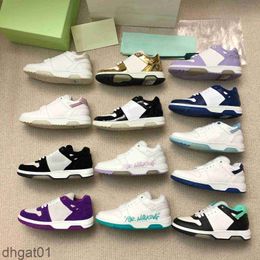 of Out Office Casual Walking Shoe Designer Women Sneakers Mixed Color Lace Up Luxury Flat Casual Men Spring Autumn Skateboard Shoes Off Love White