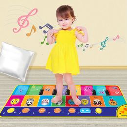 1 animal music carpet baby walking mat piano mat childrens dance blanket educational toy 240522