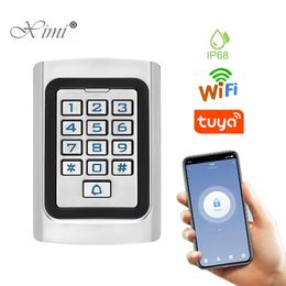 WIFI Tuya APP Waterproof Backlight RFID Door Access Control Reader Keypad 2000 Users 125KHz EM Card Metal Controller 240516