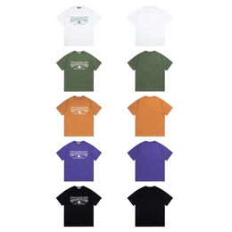 Trendy Marke Denim Kapok Classic Letter aus runden Hals-Freizeit-T-Shirt für Männer und Frauen mit kurzen Ärmeln gedruckt