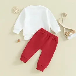 Clothing Sets Toddler Baby Girl Clothes Cute Heart Long Sleeve Pullover Sweatshirts And Jogger Pants Valentine Day S Outfits