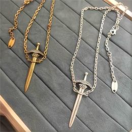 Fashion Letter B Mens Womens long Chains Pendant Jewellery 18k Gold Plated 925Silver Plated Necklace Luxury GOTTH SWORD Hip Hop Chains Ne Vbnb