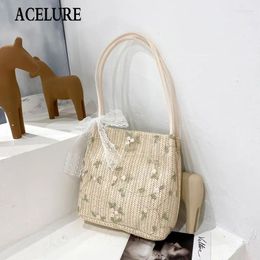 Bag ACELURE Elegant Ladies Straw Shoulder Bags Fashion All-match Crossbody Female Beach Shopping Purse Handbags