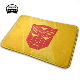 Carpets Autobot Mask Autobots Red Comfortable Door Mat Rug Carpet Cushion Bumble Bee