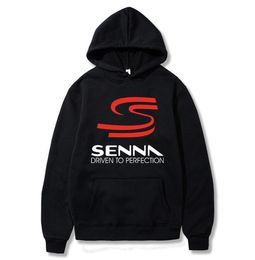 F1 World Ayrton Senna Hoodies Driven to Perfection Racing Car Men Auto Sweatshirt Hoody Free8246457