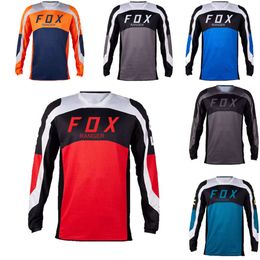 Men's T-shirts 2024 Summer Mens Motorcycle Jersey Mtb Mountain Bicycle T-shirt Dh Off Road Enduro Downhill Breathable Quick Drying Sweatshirt Tu45
