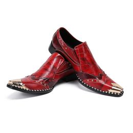 Italien Stil handgefertigter Mann Lederschuhe Schwarze Mann Kleid Leder Schuhe Ponited Stahl Zehen Nieten Slip-on-Schuhe, Big Sze 46 Vahgh