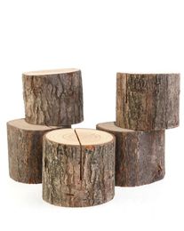 Retro Tree Stump Craft Wood Slice Place Card Holder Wedding Natural Wooden Decorate Po Clip Table Seat Cards Party Supplies3158673