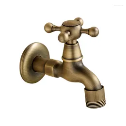 Bathroom Sink Faucets All Copper Wall Faucet Antique Suitable For Washing Machine Garden Tap Bibcock Spout Torneira De Parede Grifo Pared