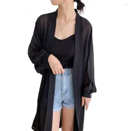 Bohemian Summer Beach Wear Long Kimono Cardigan Chiffon Tunic Women Tops Blouse Shirt Sarong Plage