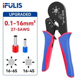 Tubular Terminal Crimping Pliers HSC8 164S 166S 16mm² Crimper Tools Wire Connector Ferrule Household Electrical Clamp Tool 240522