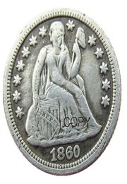 US Liberty Seated Dime 1860 PS Craft Silver Plated Copy Coins metal dies manufacturing factory 6041460