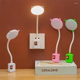 Table Lamps Portable Usb Reading Lamp Lighting Tool Night Light Two /three Plugs Desk Foldable Household Tools Plug In Led