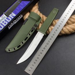 Green New Fixed Blade tactical Hunt Knife 3CR13 Steel Blade ABS Handle Camping Outdoor Tool Self-defense Knives