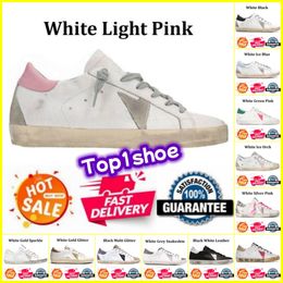 Designer Shoes Golden Women Sneaker Super Star Brand Men New Release Italy Sneakers Sequin Classic White Do Old Dirty Casual Shoe Lace Up Woman Man 36-45