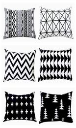 black and white rectangular funda cojin modern geometric cushion cover boho sofa chaise throw pillow case9475992