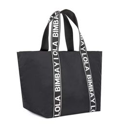 24ss Bimbas Designer Tote Bag bimba Versatile Large Capacity Shouder Bag Women Outdoor Canvas Large Portable Shopping Handbag y lola Fashion Trendy Satchel Tote Bag