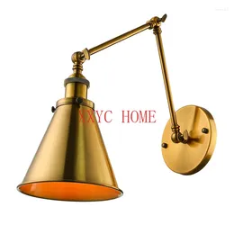 Wall Lamp Nordic Gold Folding American Retro Industrial Decorative Creative Restaurant Coffee Shop Milk Tea Light