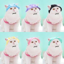 Dog Apparel Cat Hat Small Baseball Cap Sun Puppy Trucker Pet Caps For Dogs And Cats With Ear Holes Adjustable Drawstring