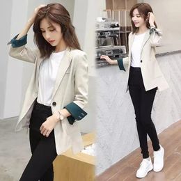Women's Suits Suit Jacket For Women In Autumn 2024 Loose Fitting With One Button Casual Internet Celebrity Slim Fit Small Top Trend