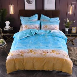 Bedding Sets Beach Starfish Set Pillowcase Bed Sheet Cover Soft And Comfortable 2/3 Pieces Sheets Pillowcases