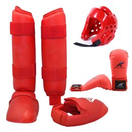 Taekwondo Sparring Helmet Karate Gear Face Mask Protection Suite Shin Guard Women Boxing Gloves MMA Training Men Children L2405