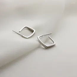 Stud Earrings Silver Plated Geometric Square Personality Cool Women's Hip Hop Rock Party Jewellery Accessories