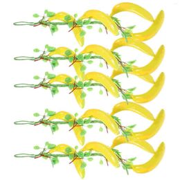 Party Decoration Fake Banana Strings Artificial Fruit Foam Vegetables Hanging Garland Pography Prop Farm Wall