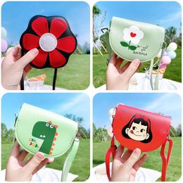 Cute Children Girls Mini Shoulder Bag Flower Small Square Handbags Kids All Match Key Wallet Princess Coin Purse Crossbody Bags