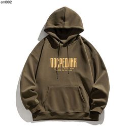 Mens Hoodie Spring and Autumn Printed Versatile High Street Student Fashion Label Loose Fitting Couple Casual Pullover