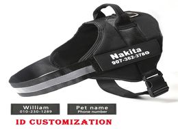 Personalised Dog Harness NO PULL Reflective Adjustable Pet Harness for Small Large Dogs Harness Vest With ID Name Custom Tag Y20098511334