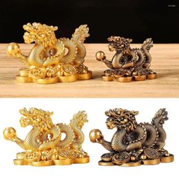 Garden Decorations Feng Shui Resin Sculpture Chinese Auspicious Money Dragon Statuette For Home Living Room Bedroom Office Decoration