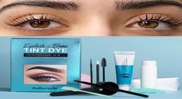 False Eyelashes BlackChestnutBrown Brow Lash Tint Kit Dye Beard Moustache Hair Paste Natural Makeup Beauty Set1339567