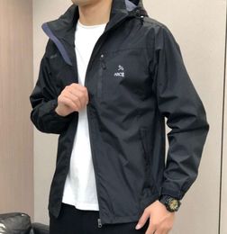 ARC jacket mens designer hoodie tech nylon waterproof zipper jackets high quality lightweight coat outdoor sports men coats 2024